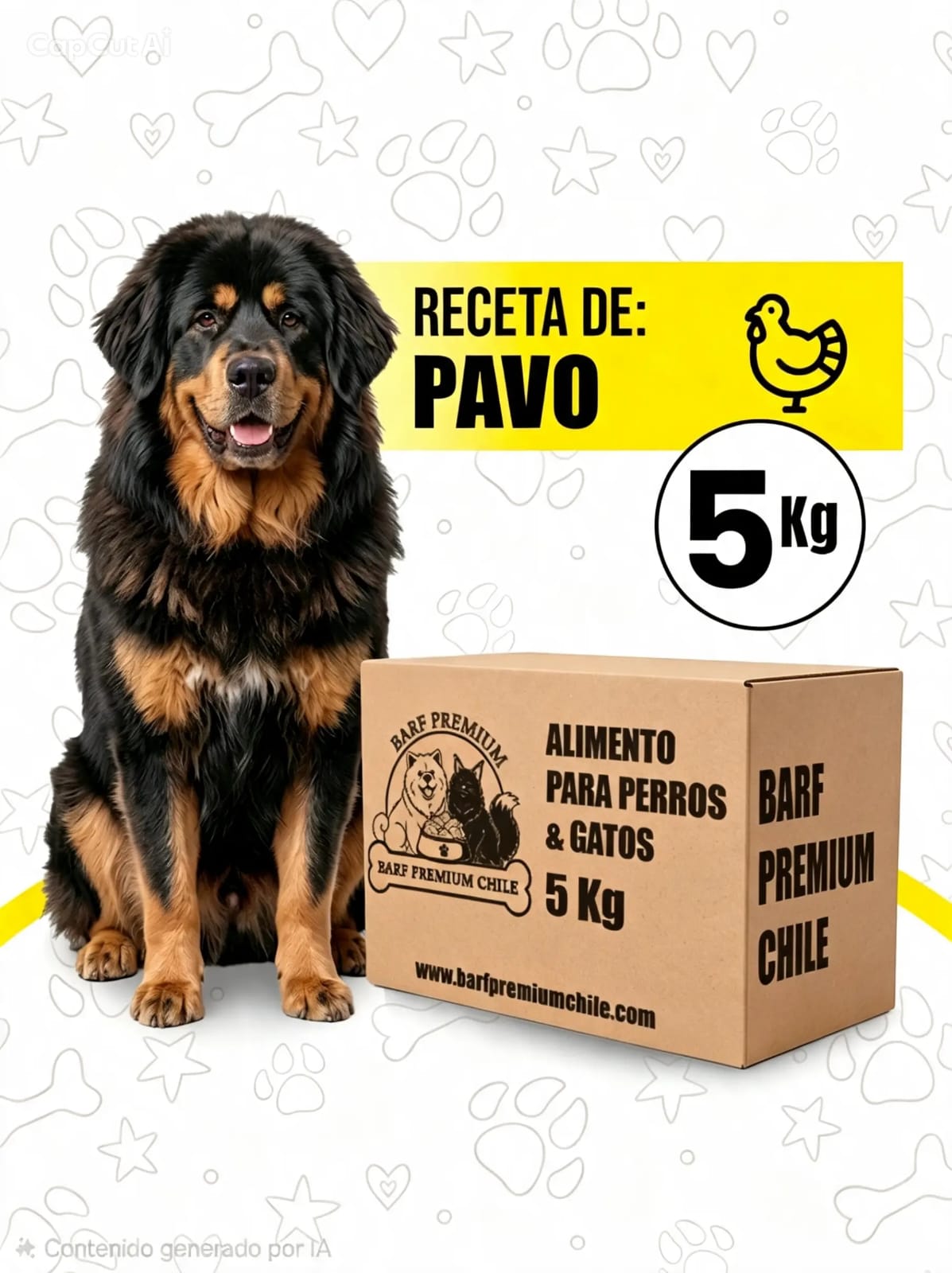 WhatsApp Image 2026-09-10 at 19.03.08 Dieta Barf Pavo para perros (5kg) - Imagen 1